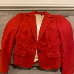 Burnt orange wool blazer